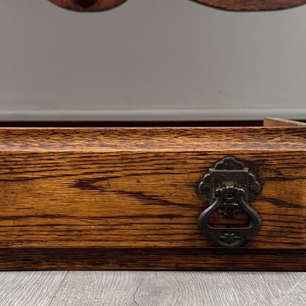 Antique 20th Century Edwardian Sideboard In Oak View XII