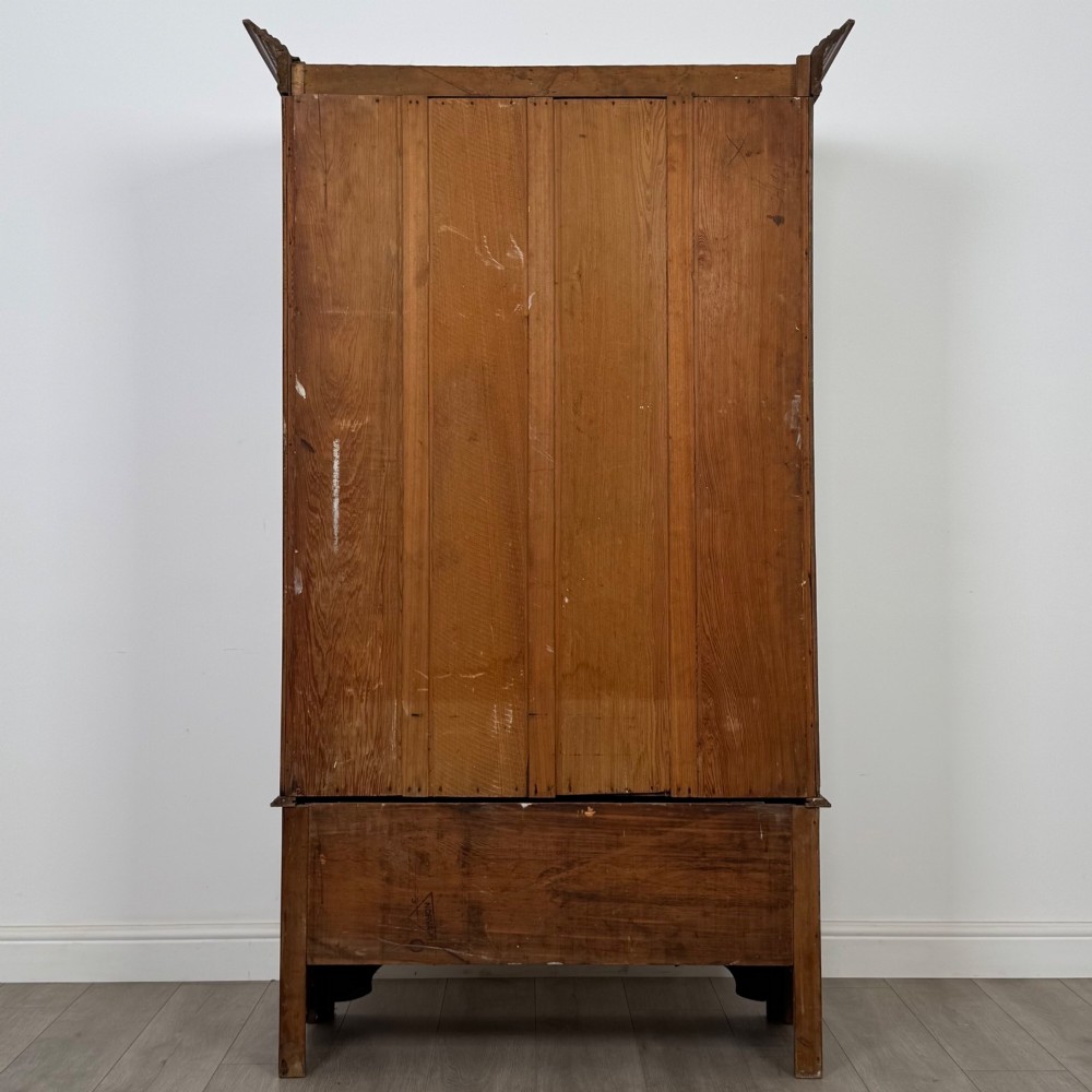 Antique 20th Century Edwardian Wardrobe In Walnut View VI