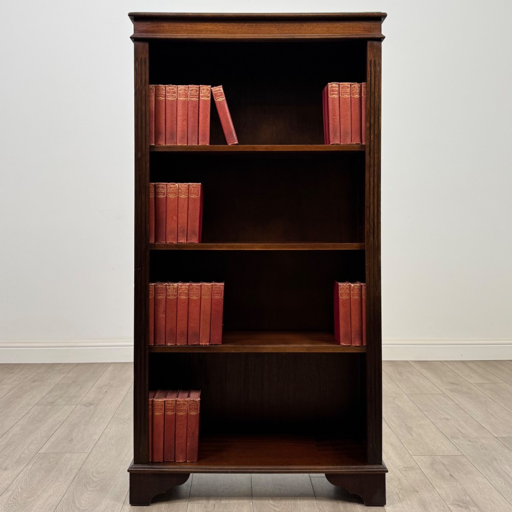 Antique 20th Century Open Bookcase In Mahogany View II