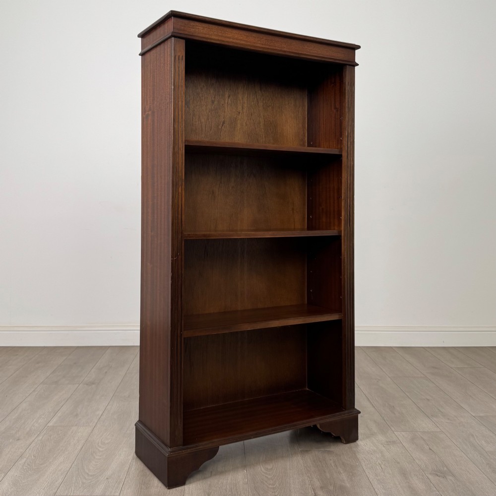 Antique 20th Century Open Bookcase In Mahogany View IX