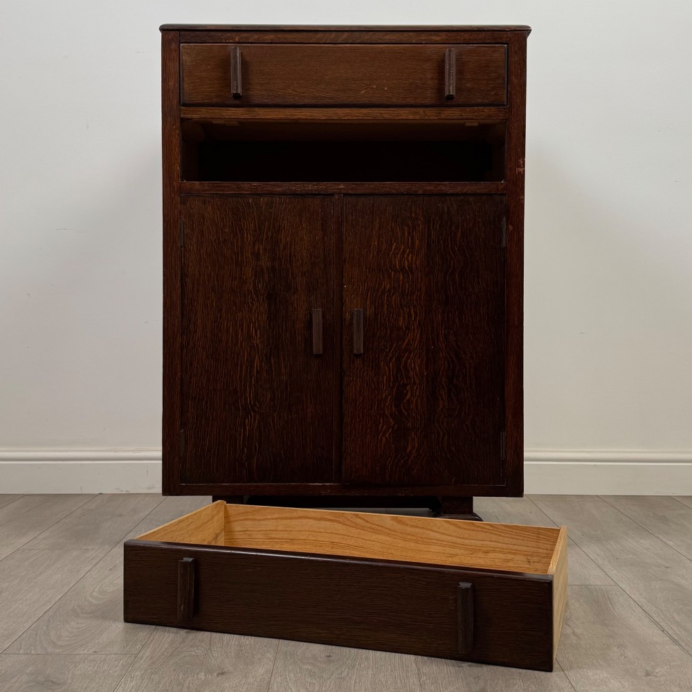 Antique 20th Century Cupboard In Oak View XI