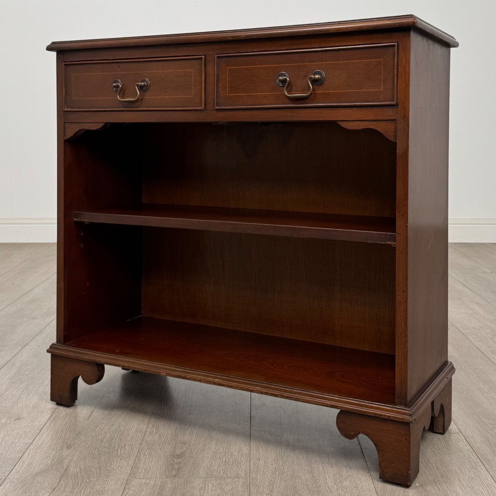 Antique 20th Century Small Open Bookcase In Mahogany View II