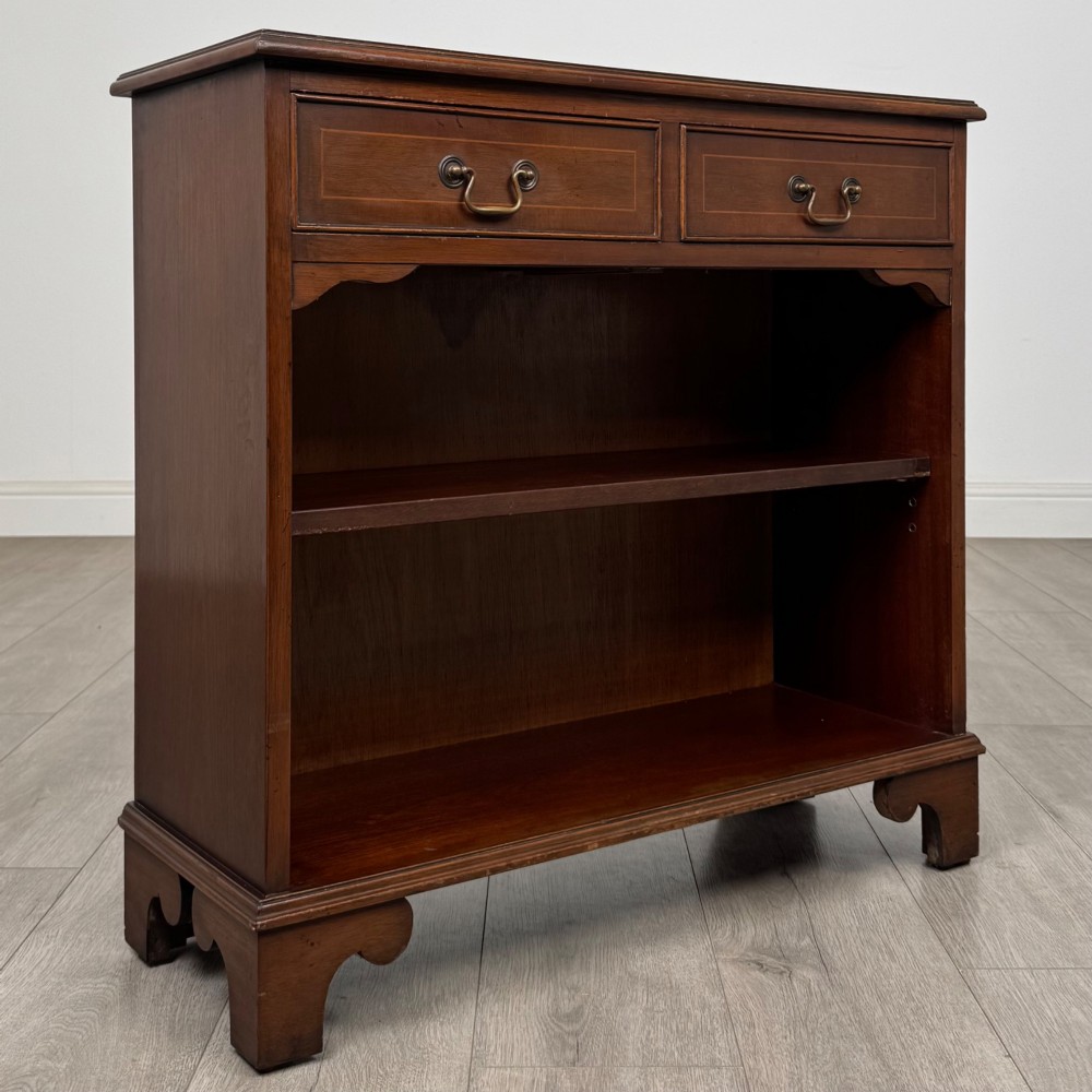 Antique 20th Century Small Open Bookcase In Mahogany View VIII