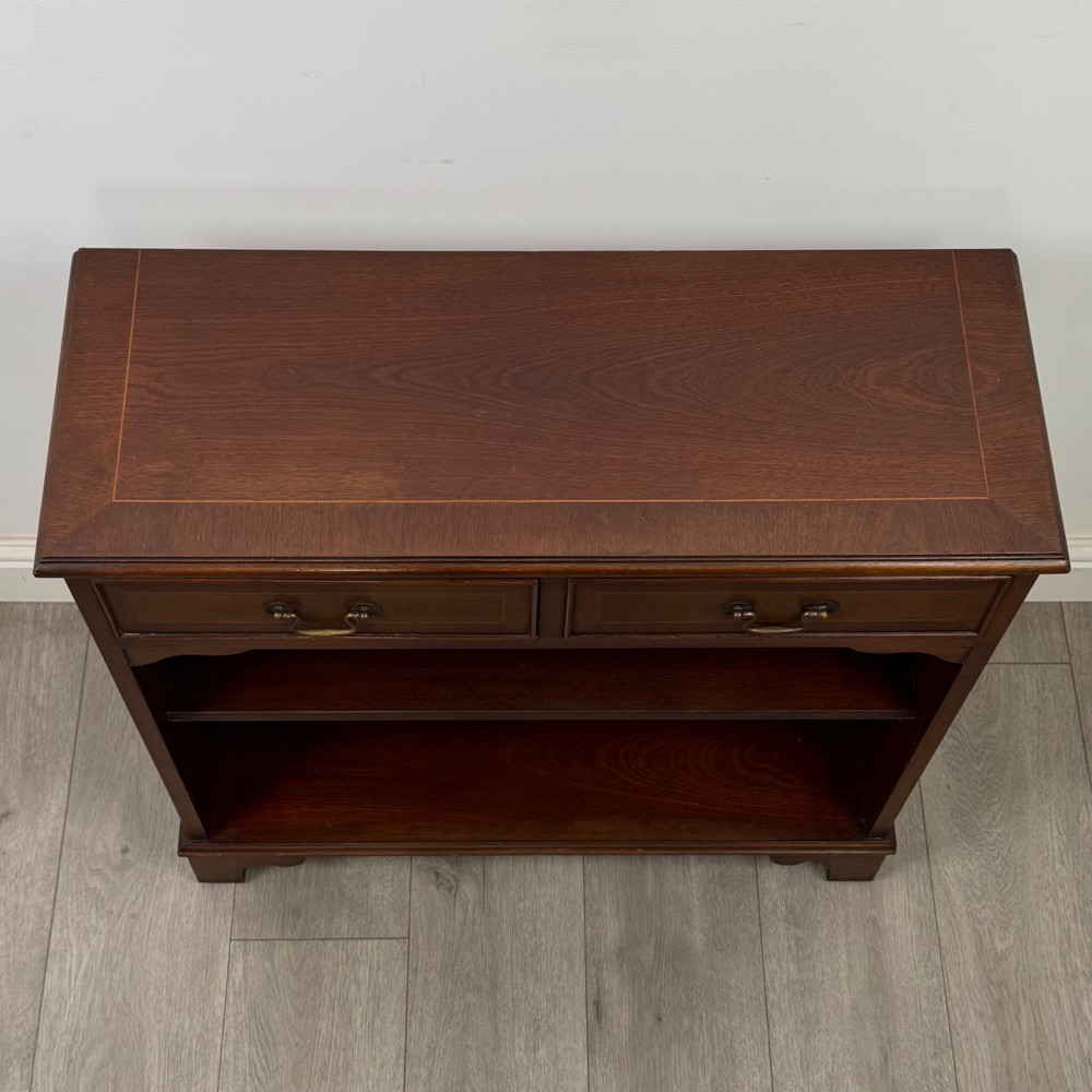 Antique 20th Century Small Open Bookcase In Mahogany View IX