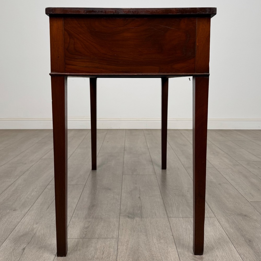 Antique 19th Century Serpentine Writing Table In Mahogany View III