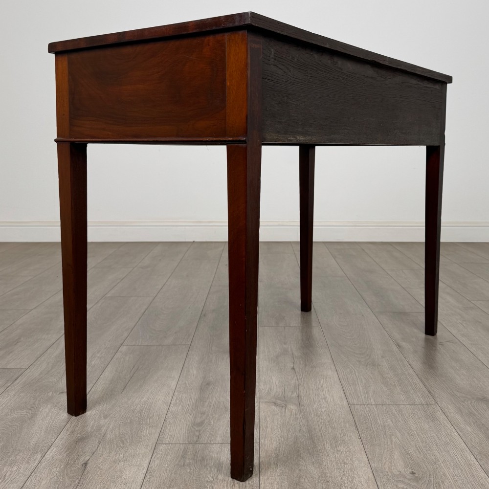 Antique 19th Century Serpentine Writing Table In Mahogany View IV