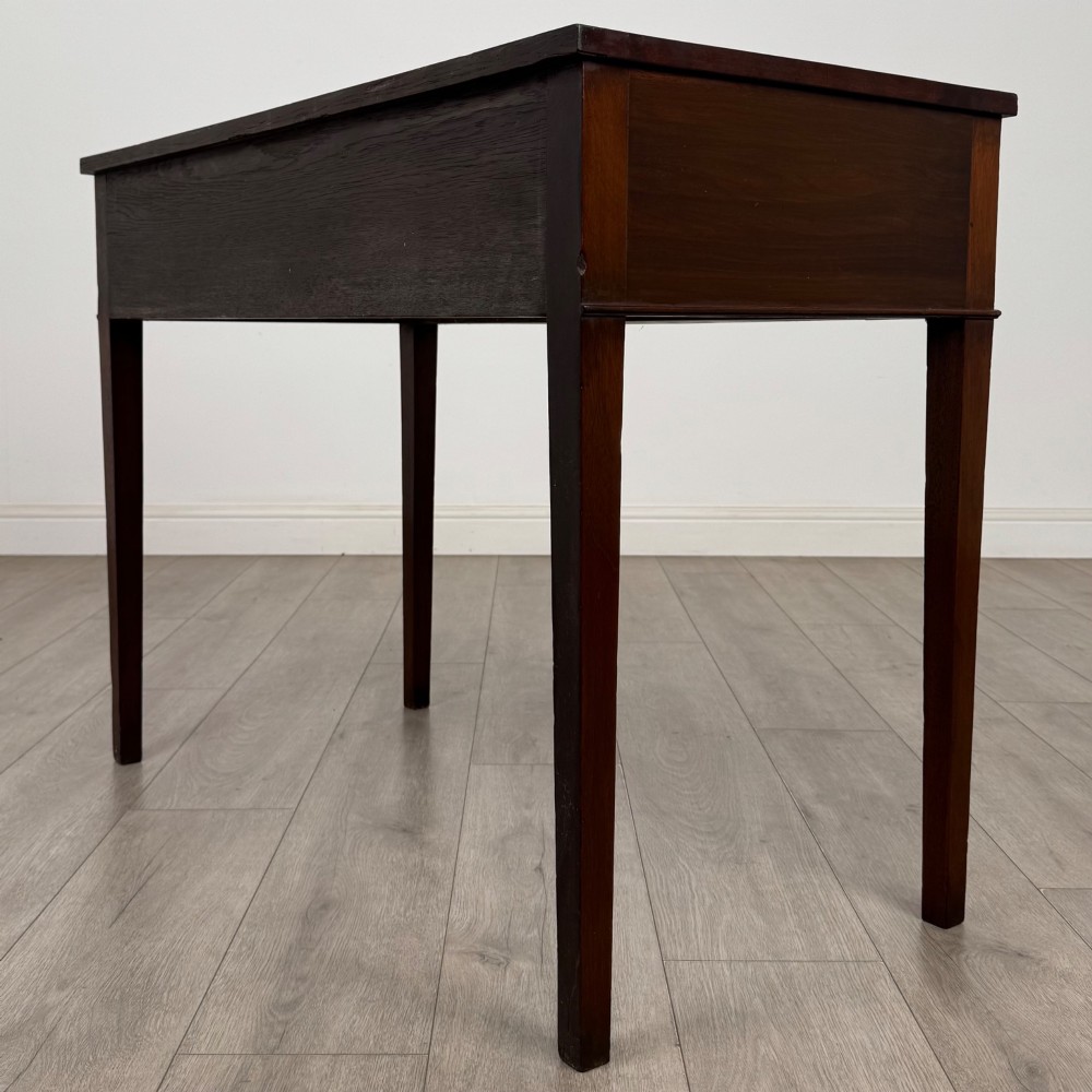 Antique 19th Century Serpentine Writing Table In Mahogany View VI