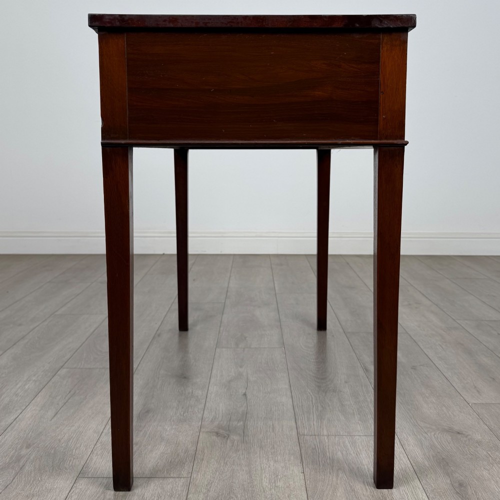 Antique 19th Century Serpentine Writing Table In Mahogany View VII