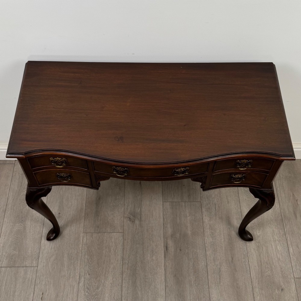 Antique 20th Century Edwardian Writing Table In Mahogany View IX