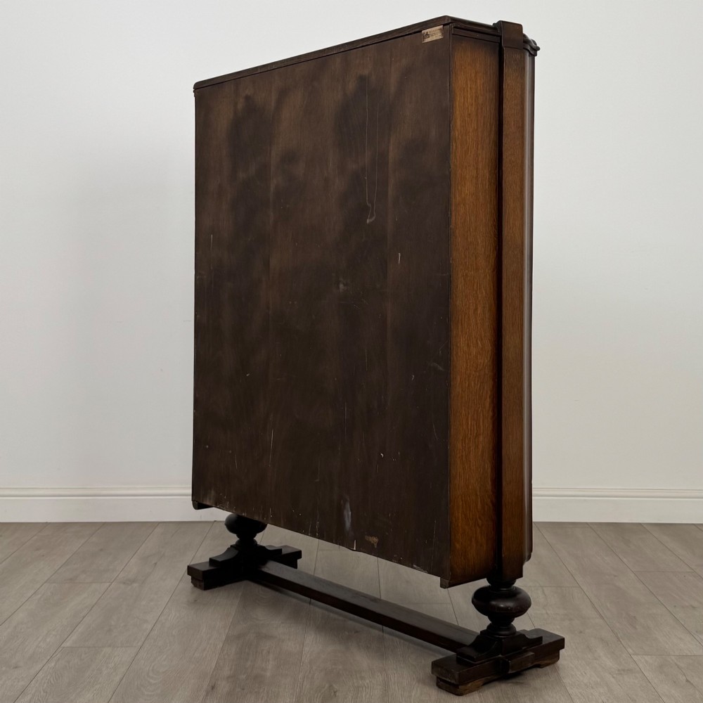 Antique 20th Century Edwardian Display Cabinet In Oak View VII