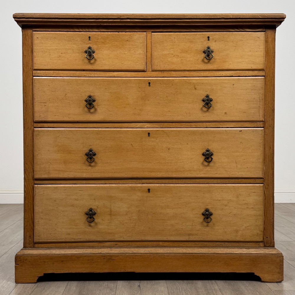 Antique 19th Century Victorian Chest Of Drawers In Ash
