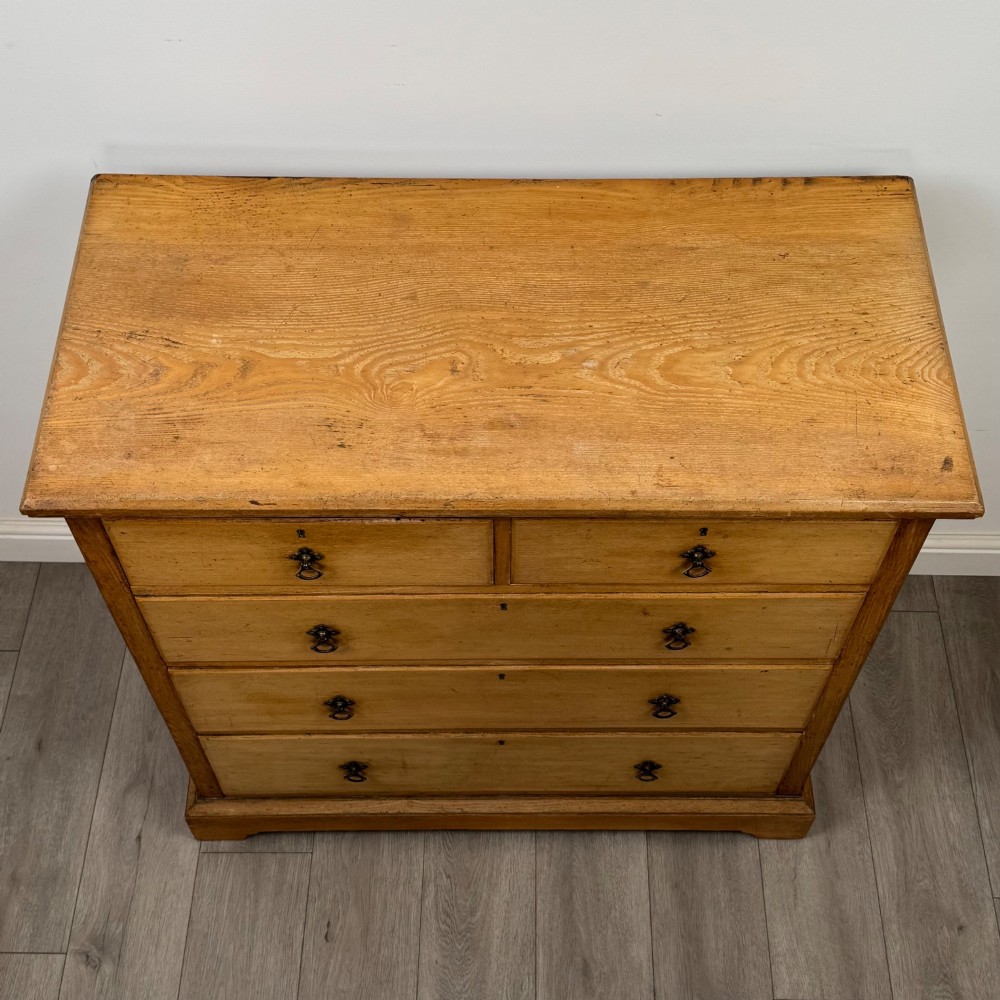 Antique 19th Century Victorian Chest Of Drawers In Ash View IX