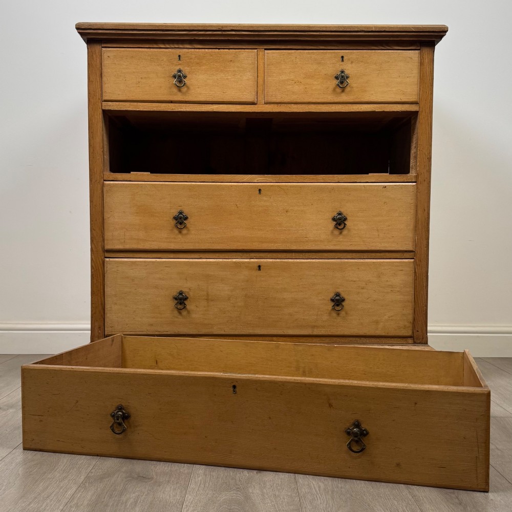 Antique 19th Century Victorian Chest Of Drawers In Ash View X
