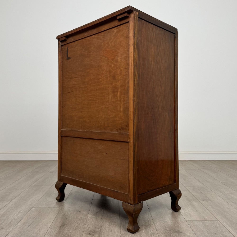 Antique 20th Century Cupboard In Figured Walnut View VII