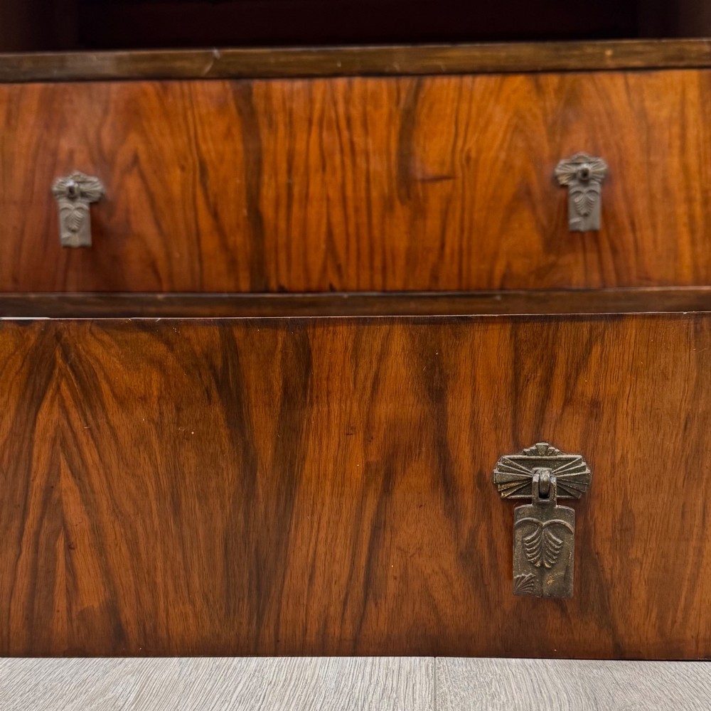 Antique 20th Century Cupboard In Figured Walnut View XII
