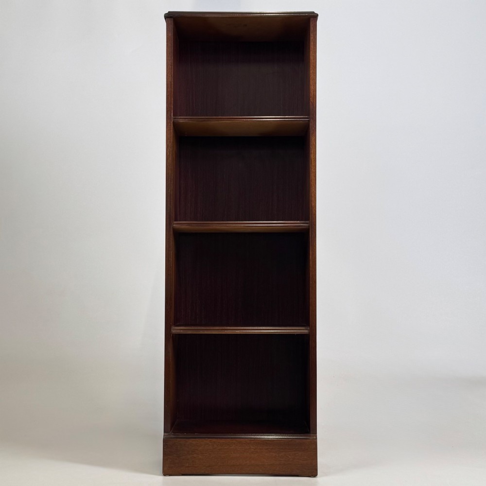 Antique 20th Century Narrow Open Bookcase In Mahogany View II