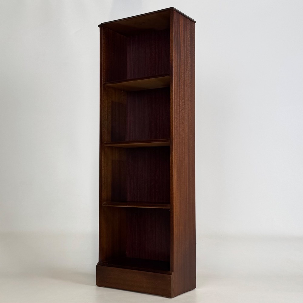 Antique 20th Century Narrow Open Bookcase In Mahogany View III
