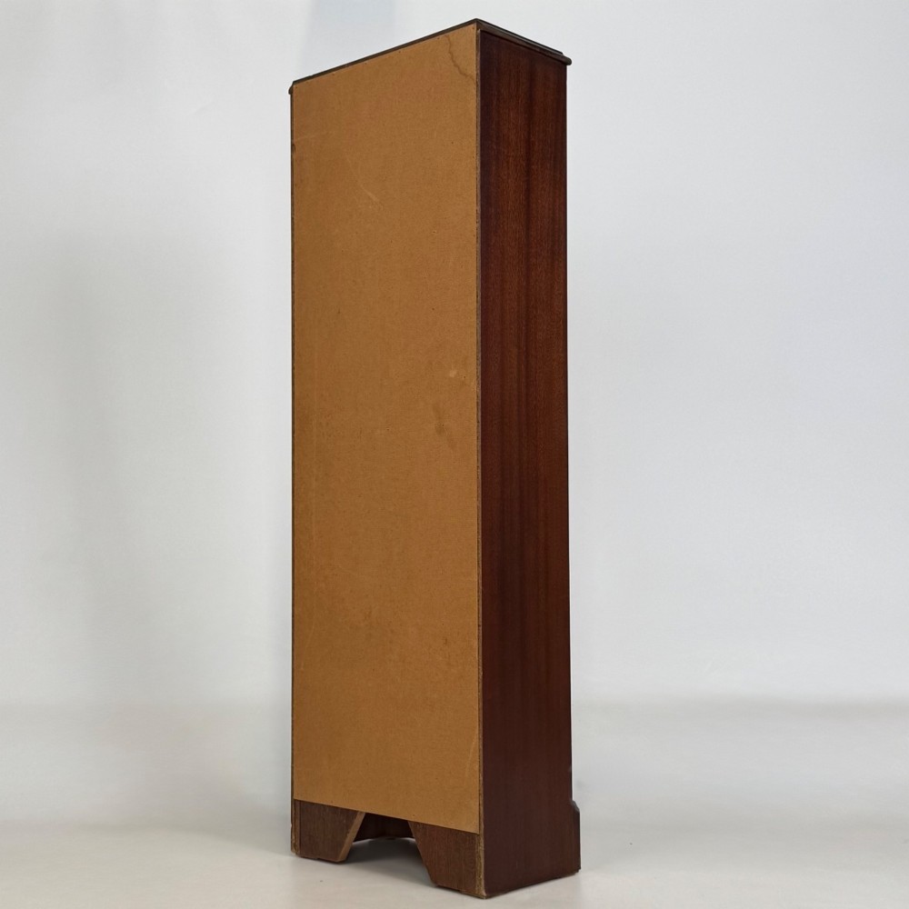 Antique 20th Century Narrow Open Bookcase In Mahogany View VII