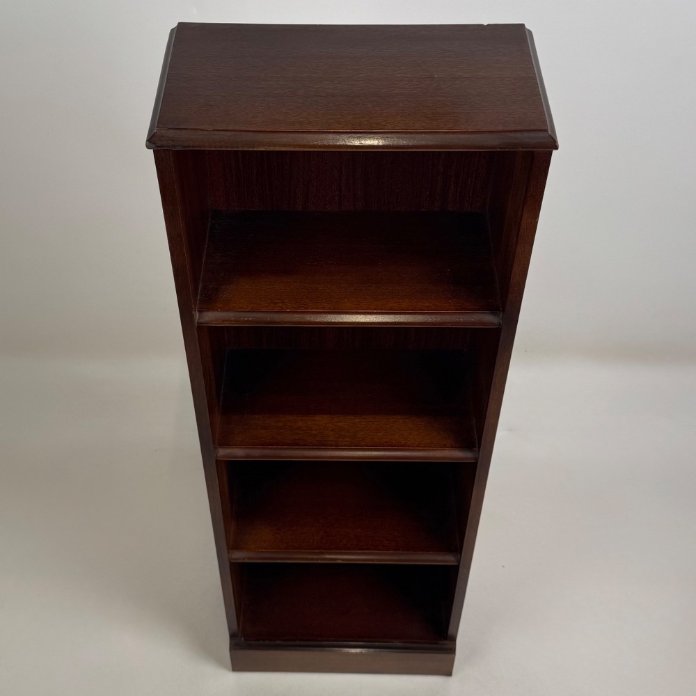 Antique 20th Century Narrow Open Bookcase In Mahogany View X