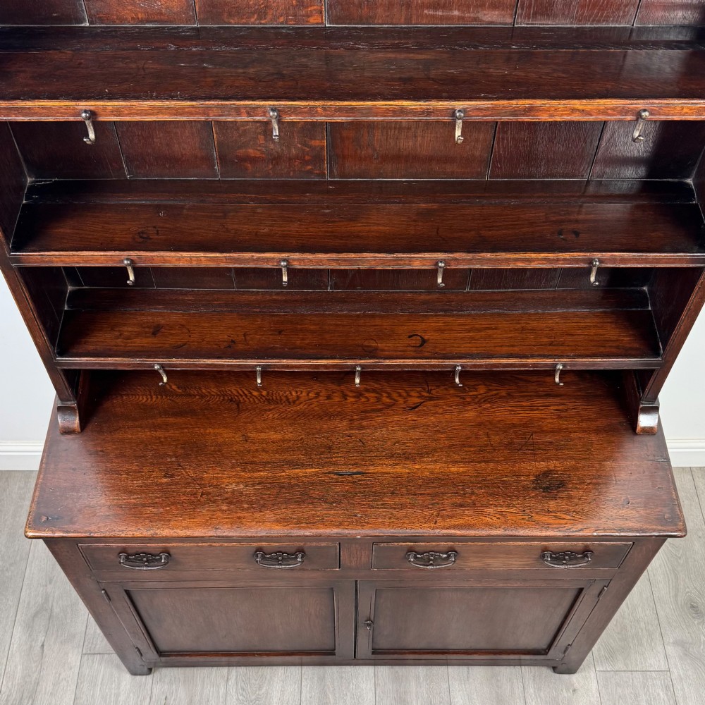 Antique 20th Century Good Quality Welsh Dresser In Oak View X