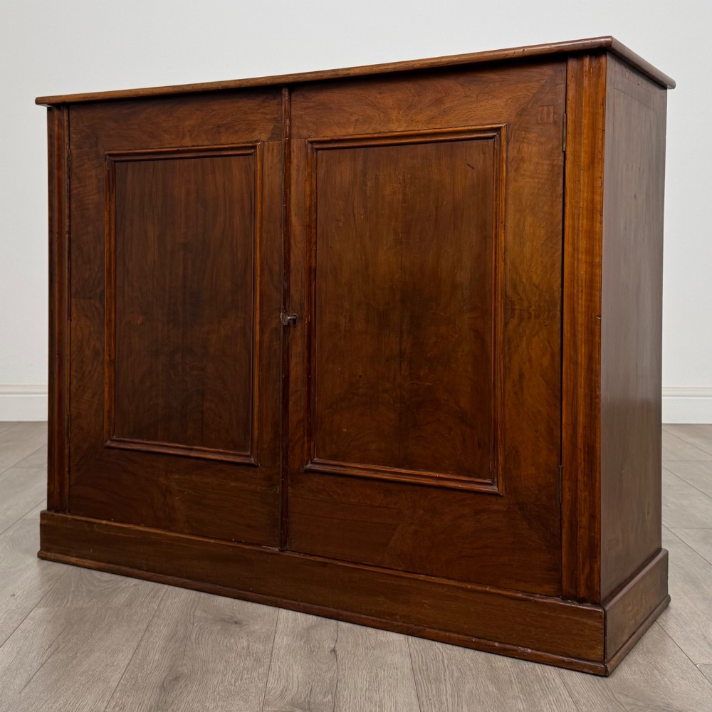 Antique 20th Century Edwardian Cupboard In Figured Walnut View III