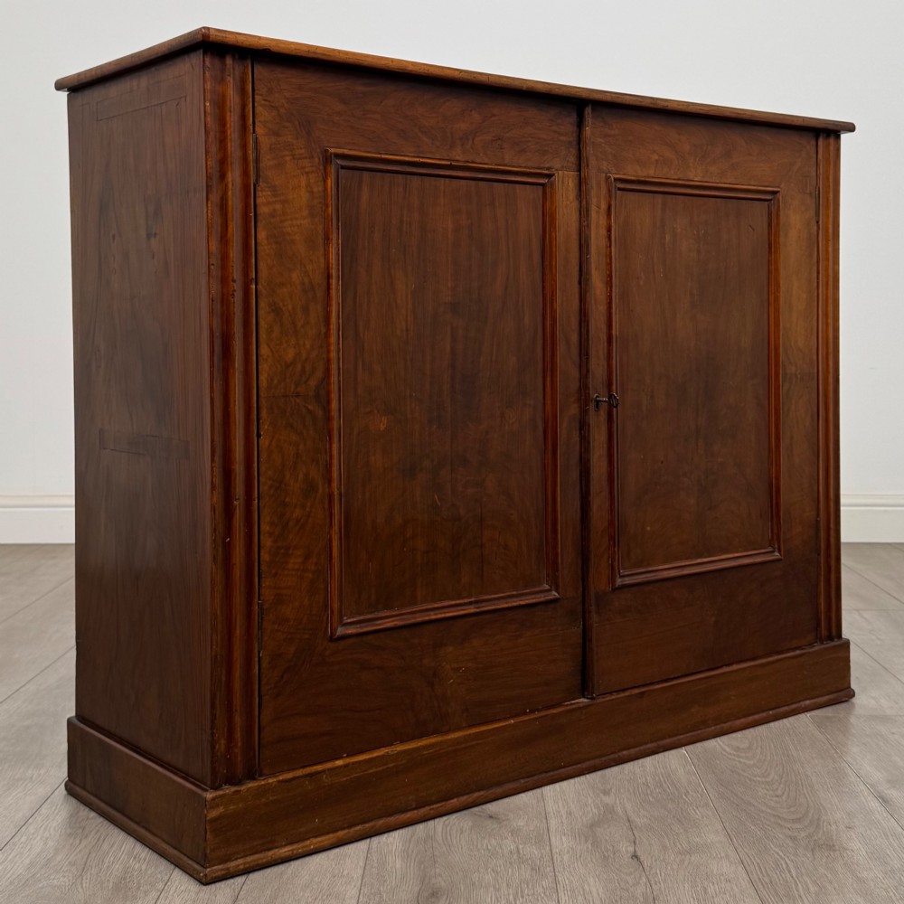Antique 20th Century Edwardian Cupboard In Figured Walnut View IX
