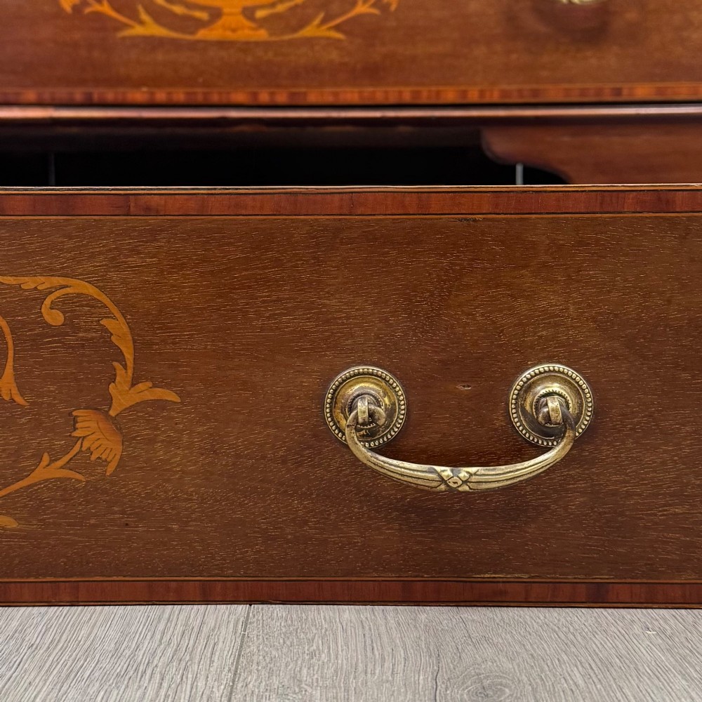 Antique 20th Century Inlaid Edwardian Bureau In Mahogany View XIII
