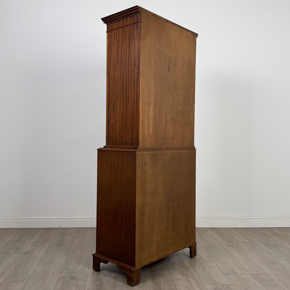 Antique 20th Century Secretaire Bookcase In Mahogany View VI