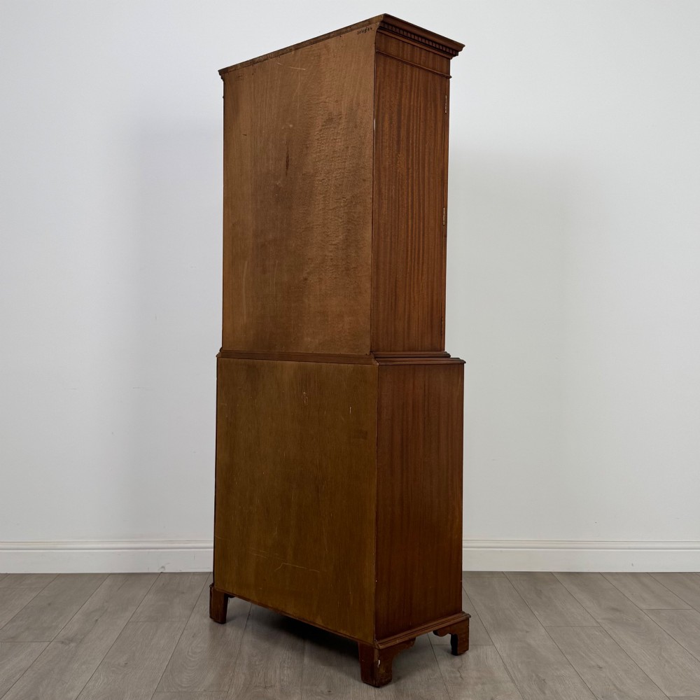 Antique 20th Century Secretaire Bookcase In Mahogany View VIII