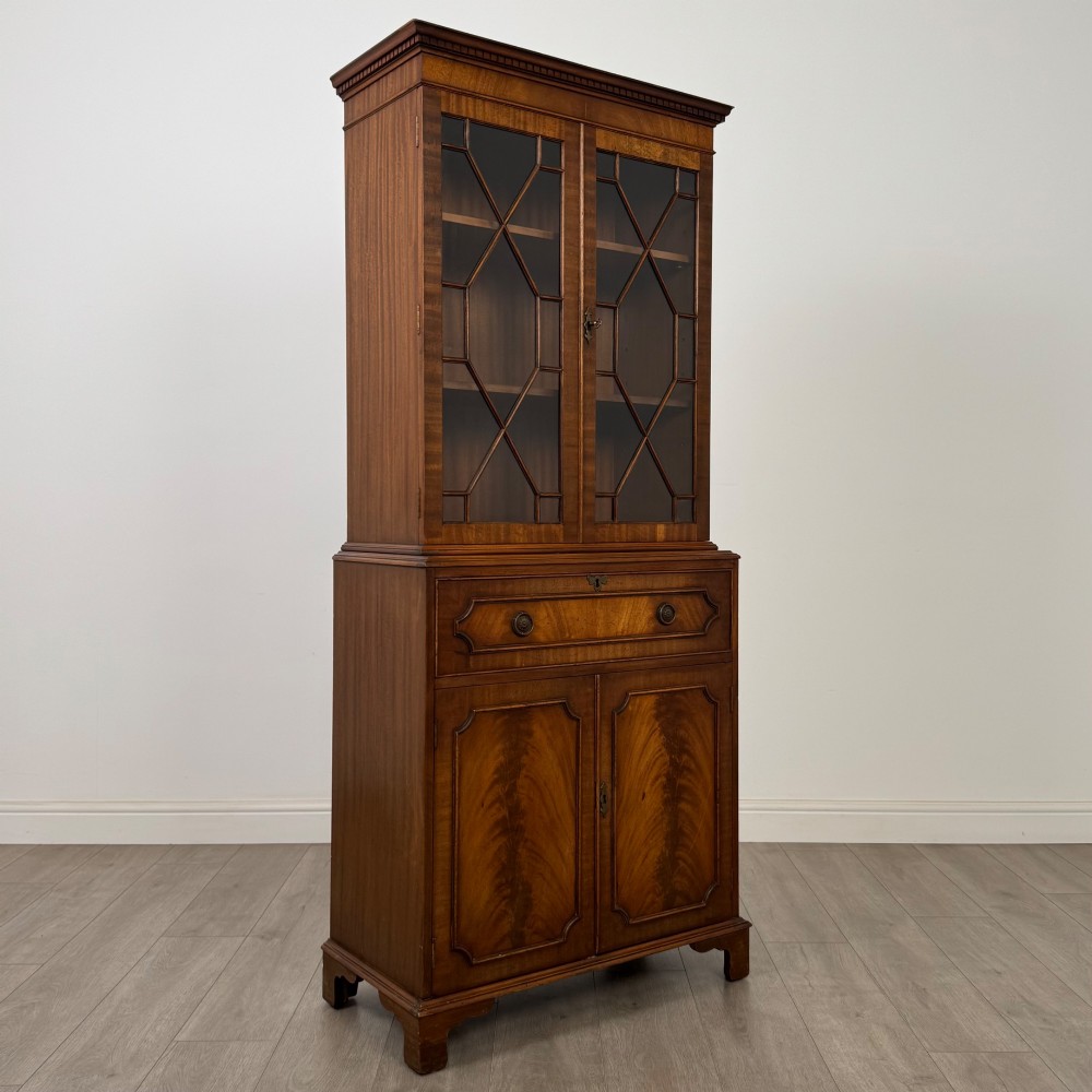 Antique 20th Century Secretaire Bookcase In Mahogany View X