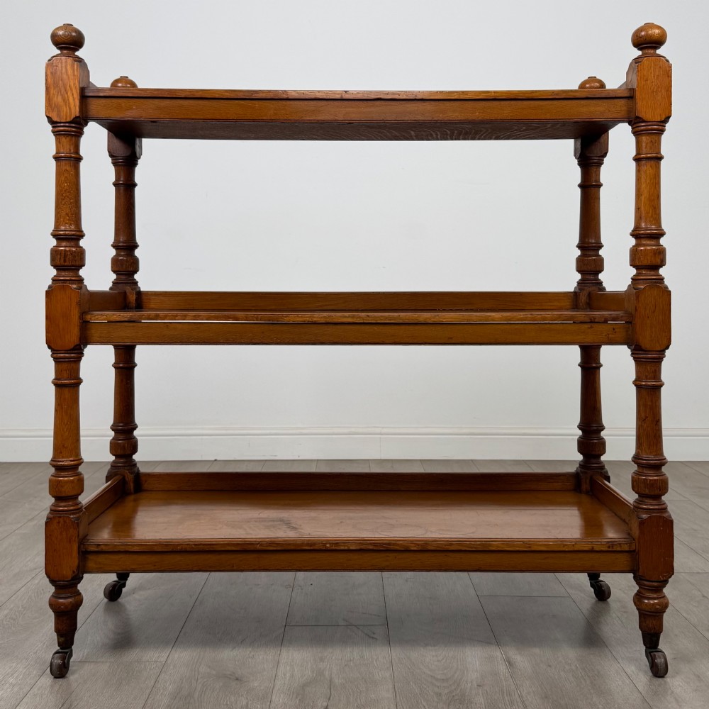 Antique 19th Century Victorian Buffet In Golden Oak