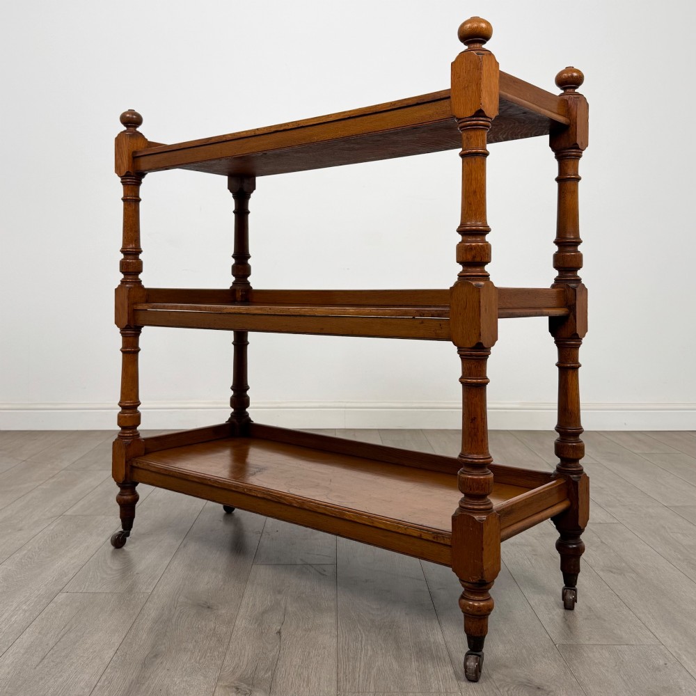 Antique 19th Century Victorian Buffet In Golden Oak View II