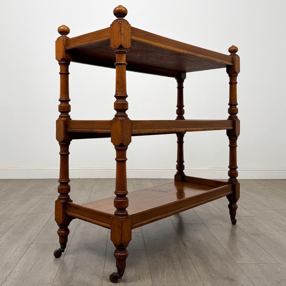 Antique 19th Century Victorian Buffet In Golden Oak View IV