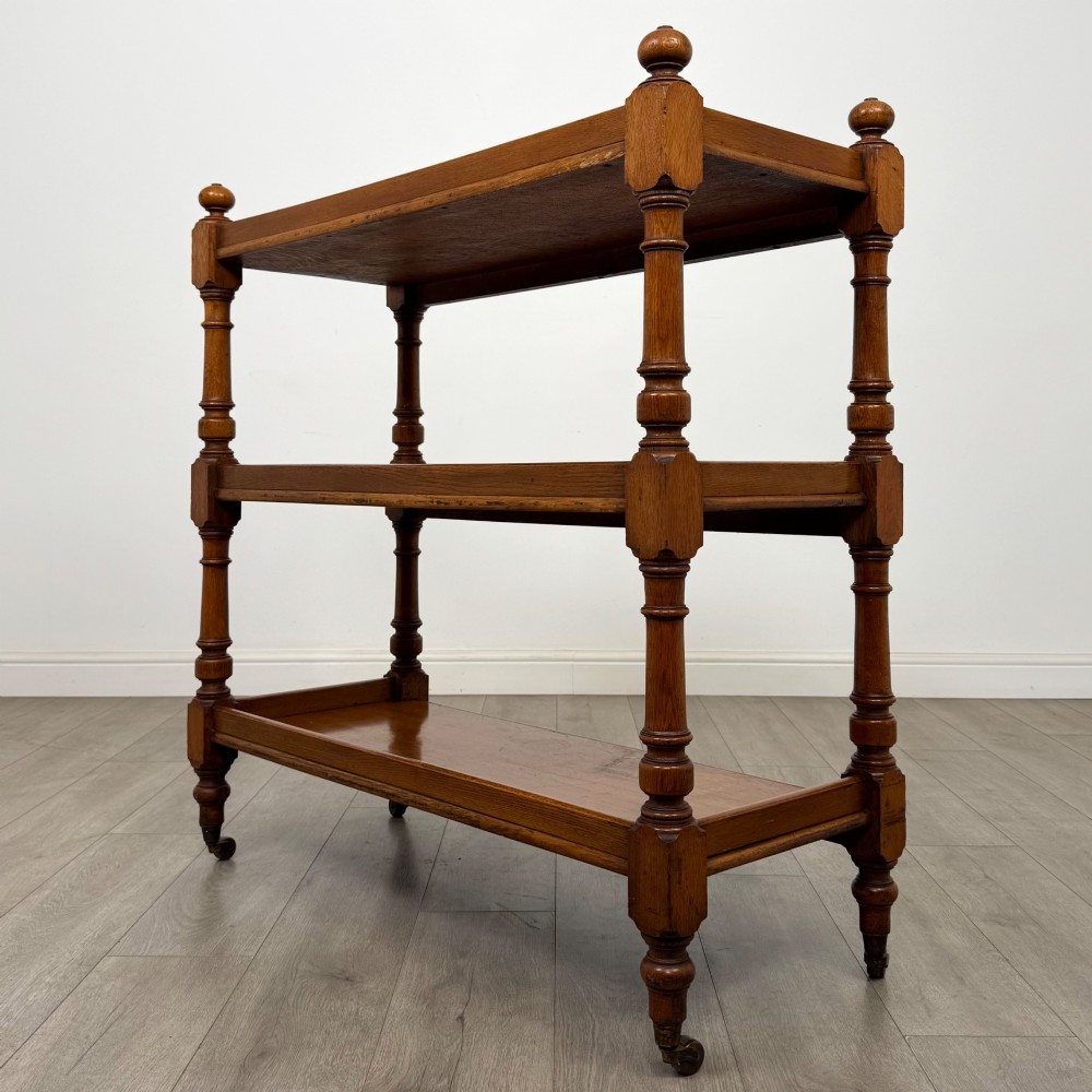 Antique 19th Century Victorian Buffet In Golden Oak View VI
