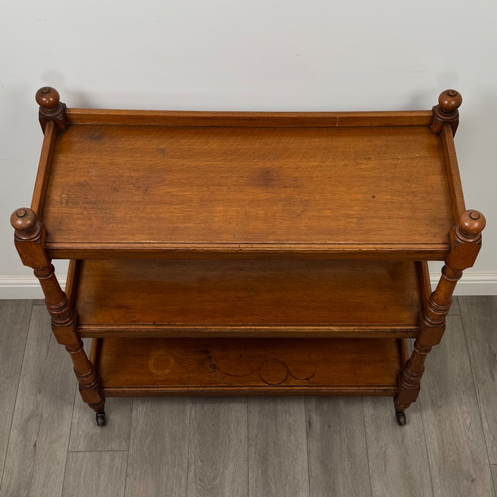 Antique 19th Century Victorian Buffet In Golden Oak View IX