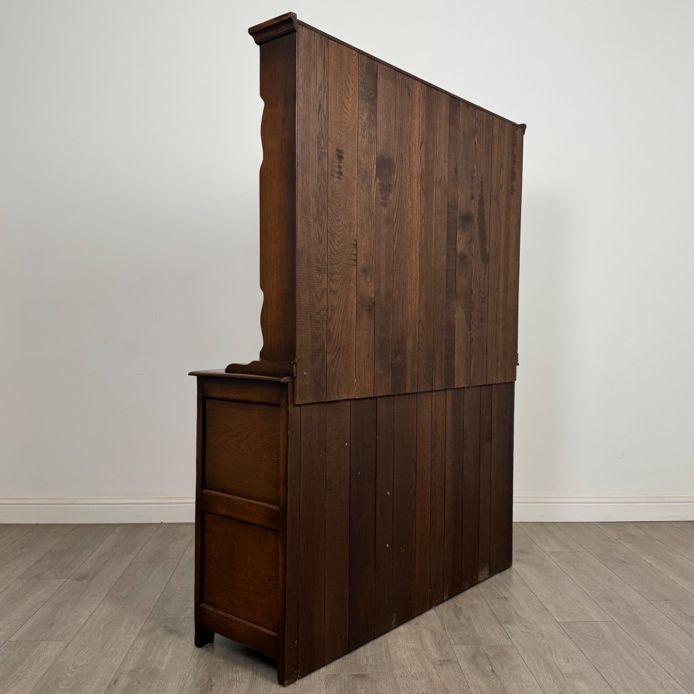 Antique 20th Century Good Quality Welsh Dresser In Oak View V