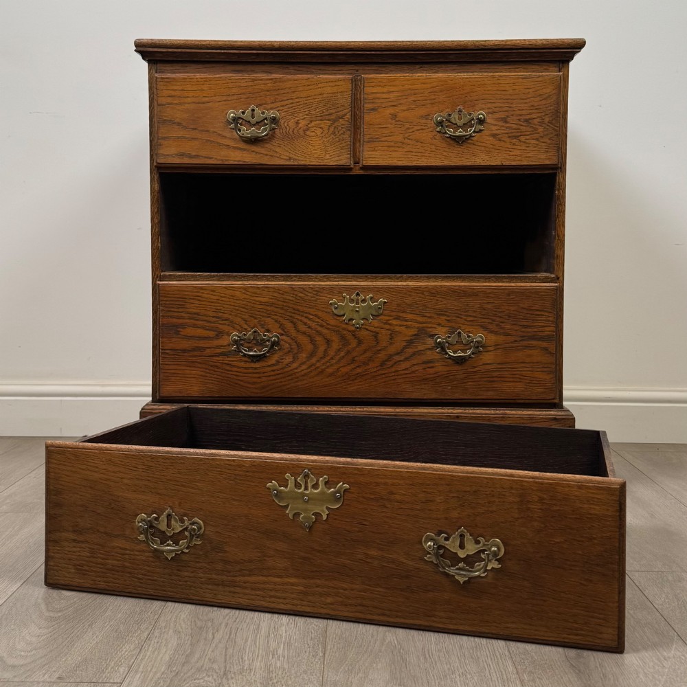 Antique 20th Century Small Chest Of Drawers In Oak View X