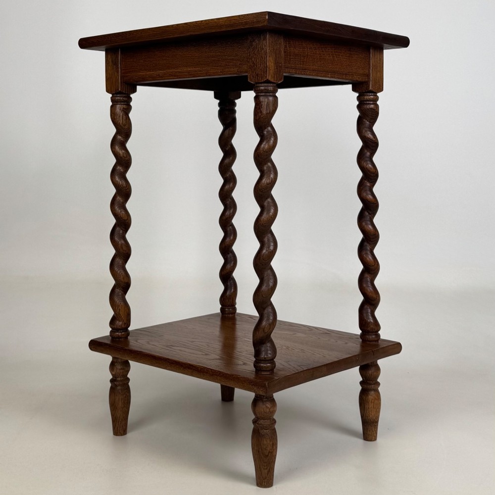 Antique 20th Century Edwardian Side Table In Golden Oak View VI