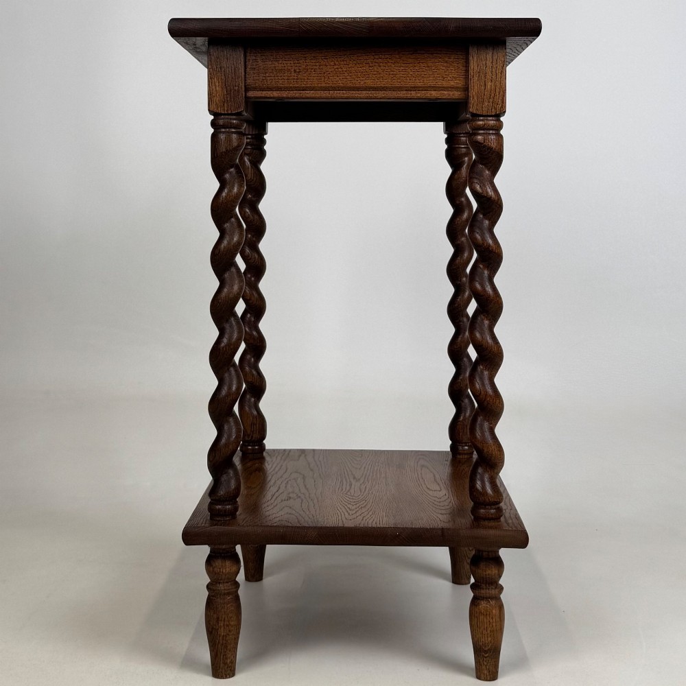 Antique 20th Century Edwardian Side Table In Golden Oak View VII