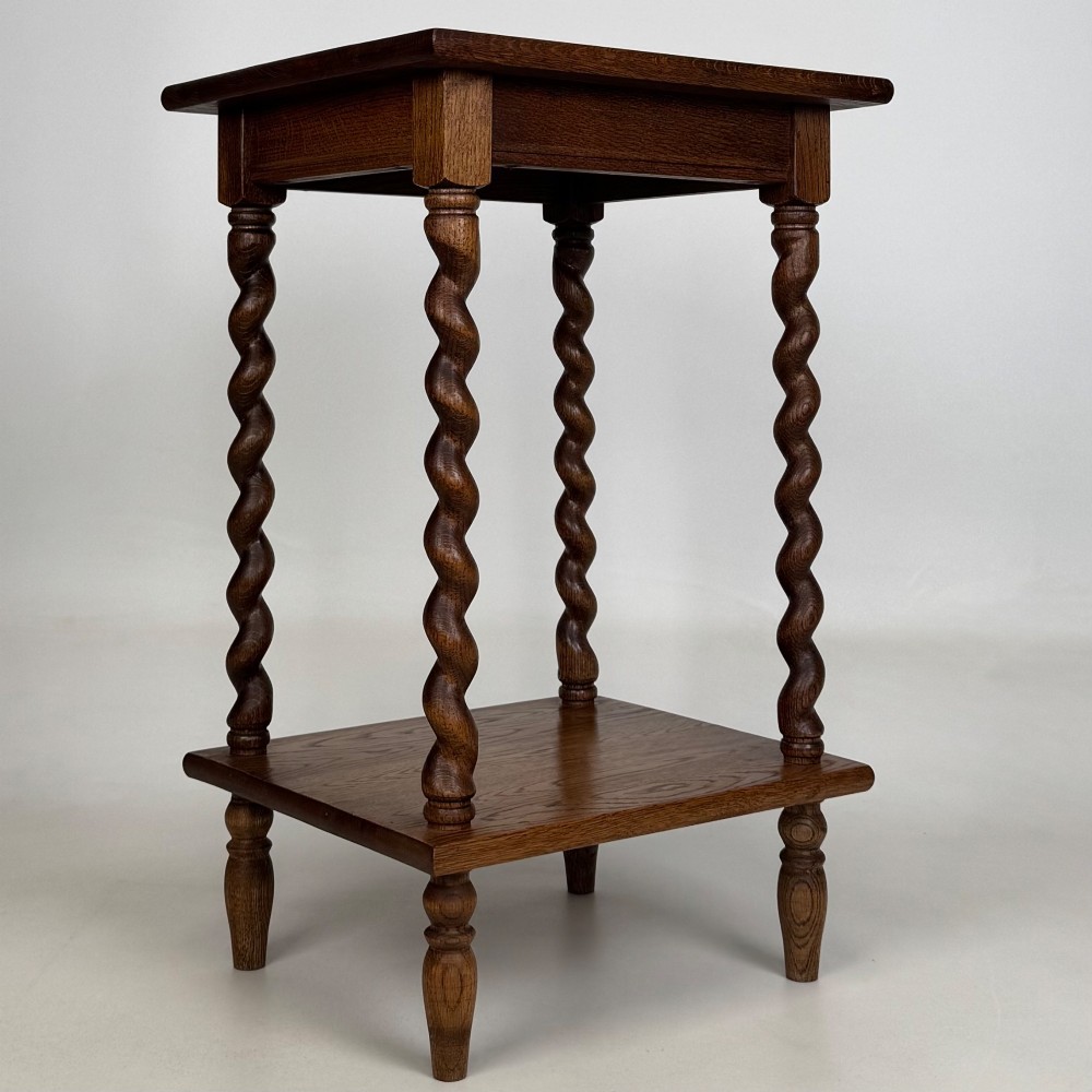 Antique 20th Century Edwardian Side Table In Golden Oak View VIII