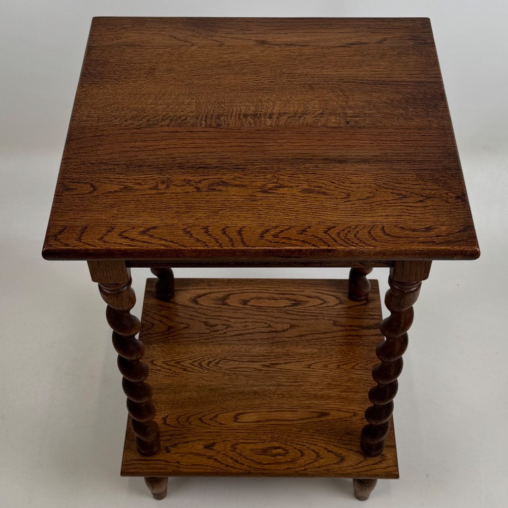 Antique 20th Century Edwardian Side Table In Golden Oak View IX