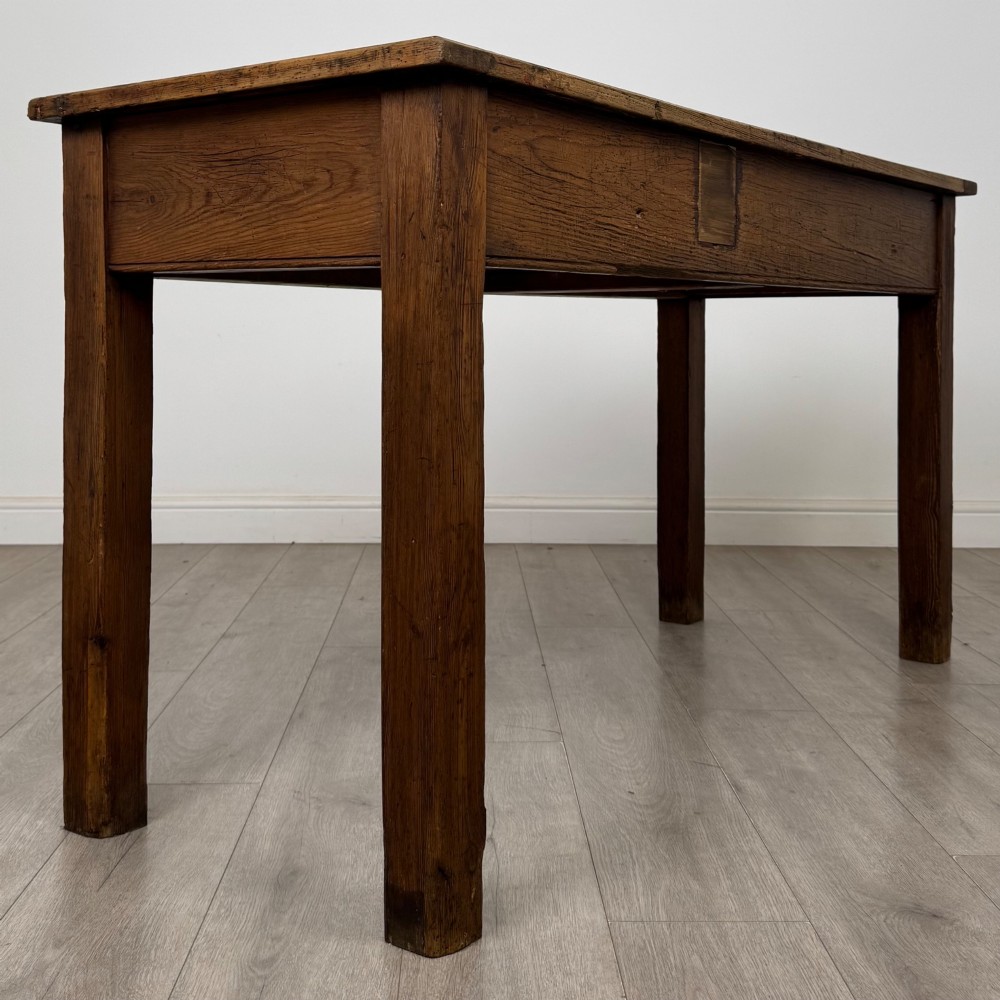 Antique 19th Century Victorian Rustic Pine Writing Table View IV