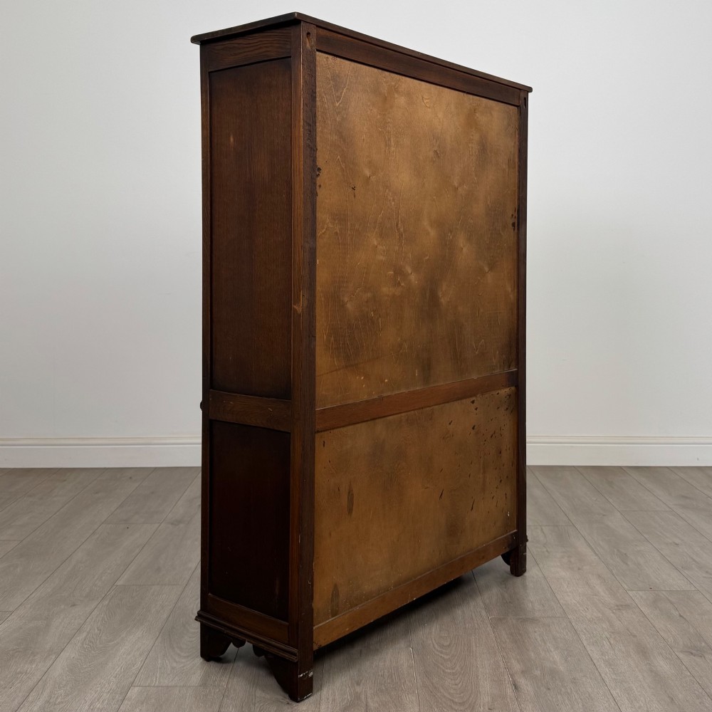 Antique 20th Century Carved Oak Display Cabinet View V