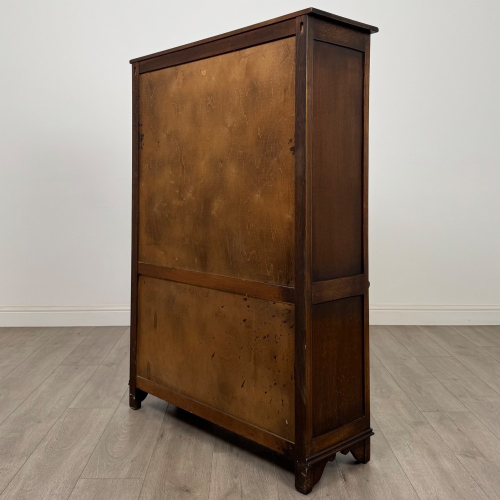 Antique 20th Century Carved Oak Display Cabinet View VII