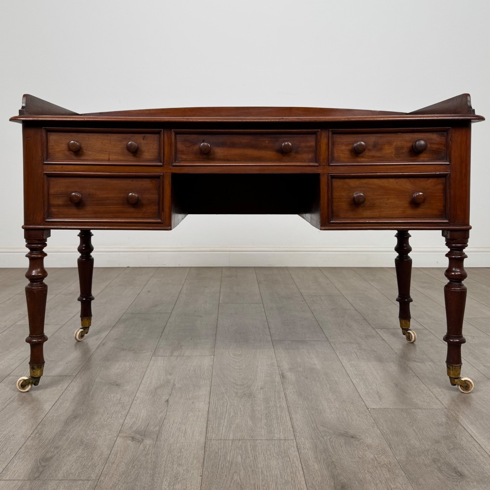 Antique 19th Century Victorian Writing Table In Mahogany