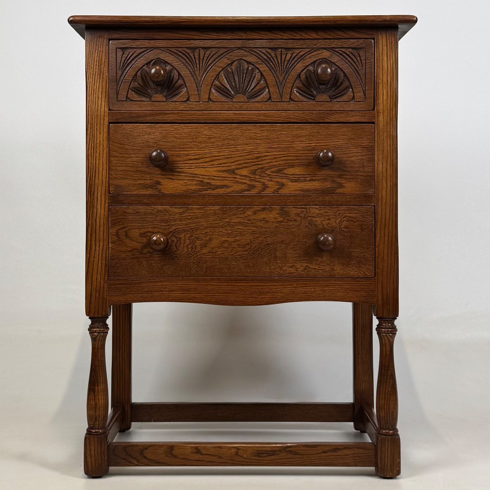 Antique 20th Century Small Chest Of Drawers In Oak