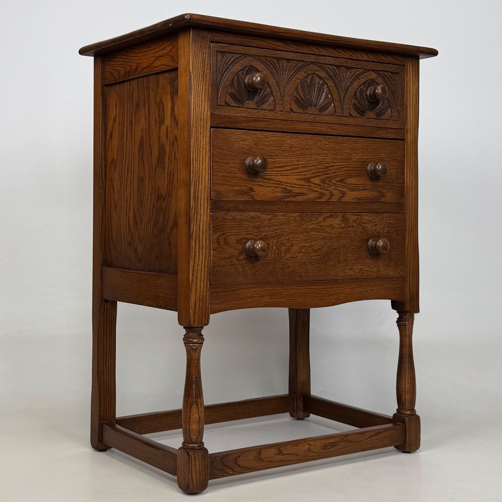 Antique 20th Century Small Chest Of Drawers In Oak View VIII