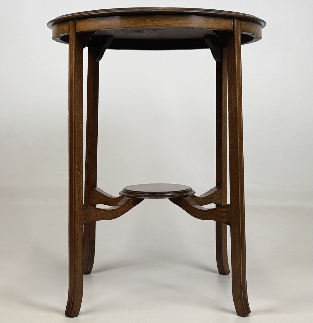 Antique 20th Century Round Edwardian Side Table In Mahogany View V