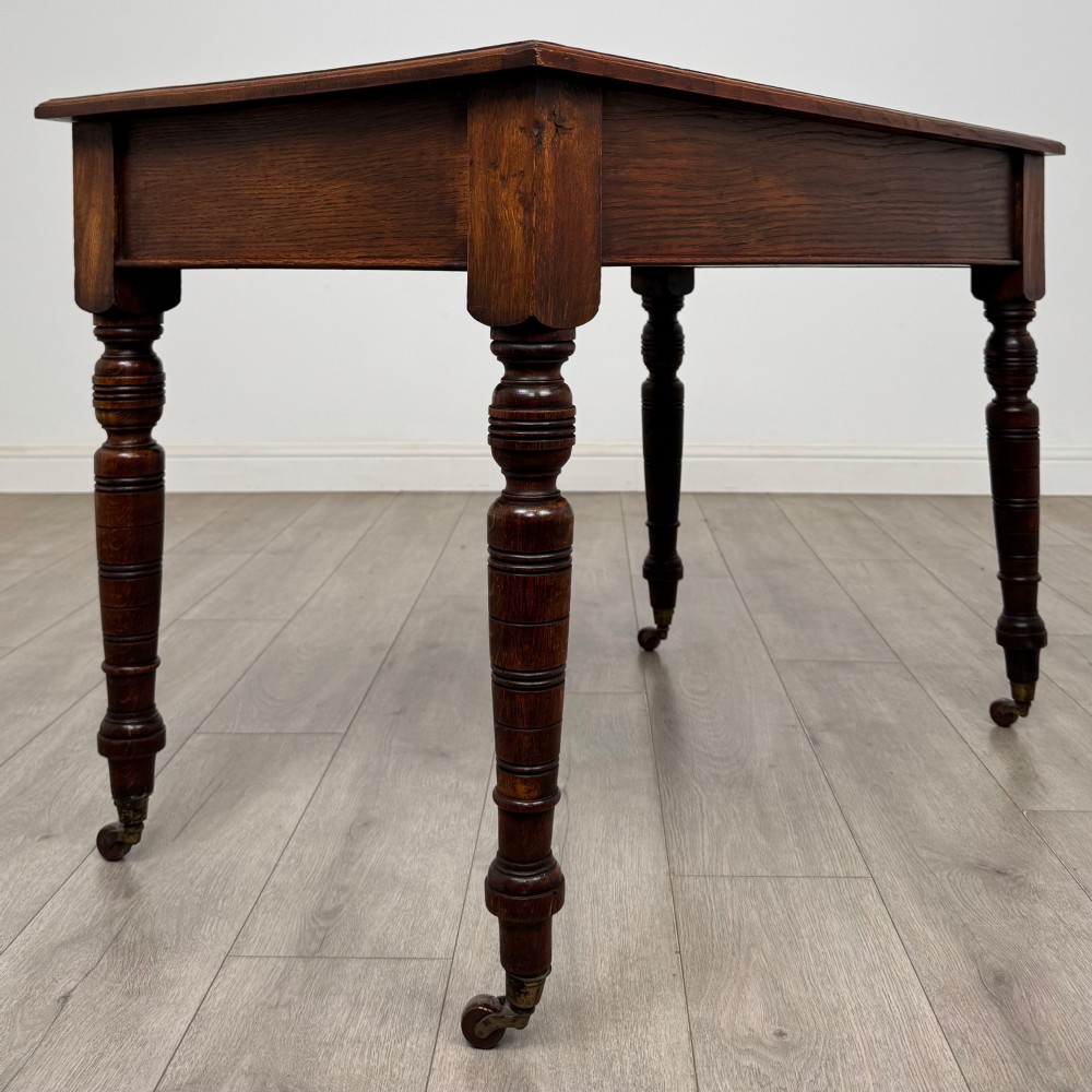 Antique 20th Century Edwardian Writing Table In Oak View IV