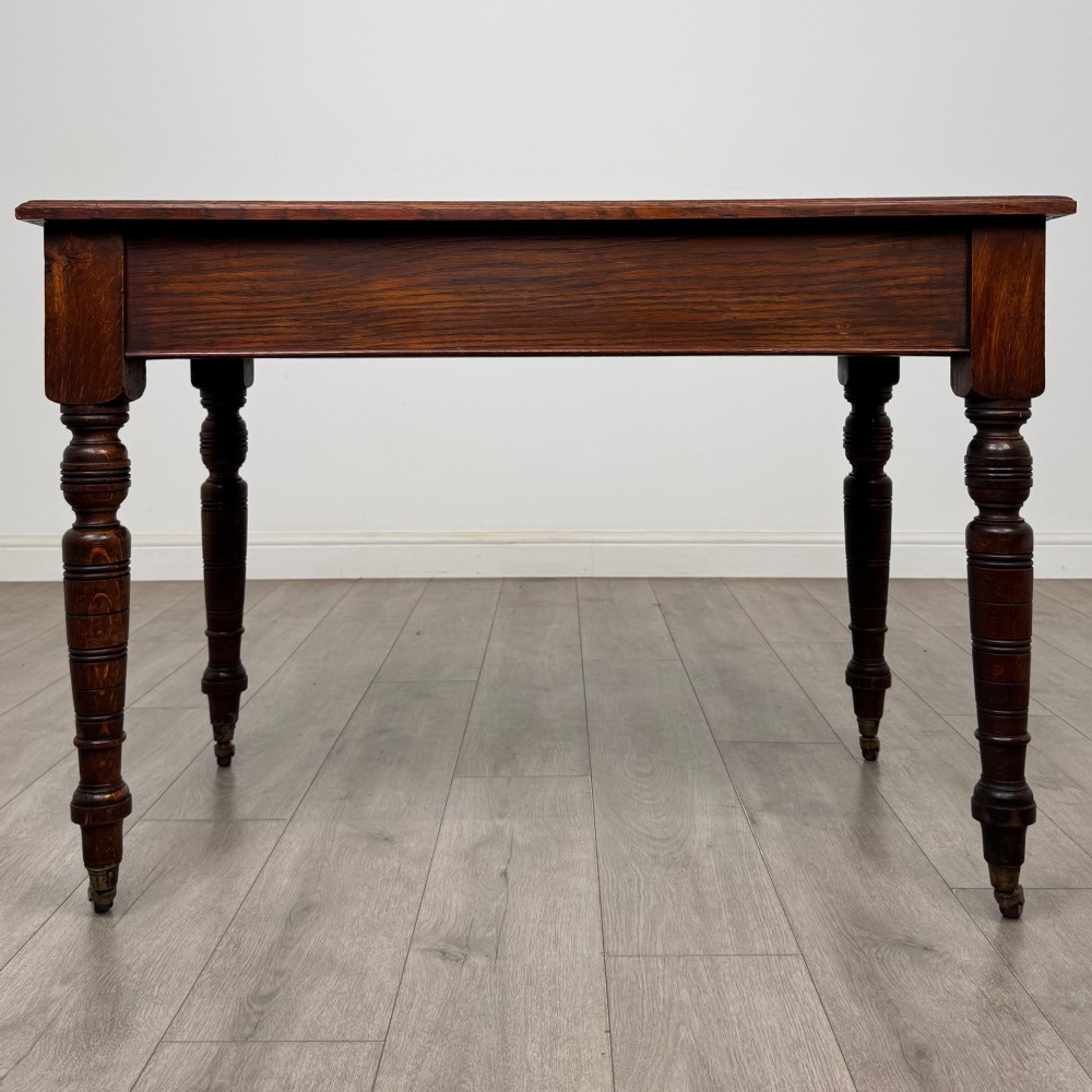 Antique 20th Century Edwardian Writing Table In Oak View V